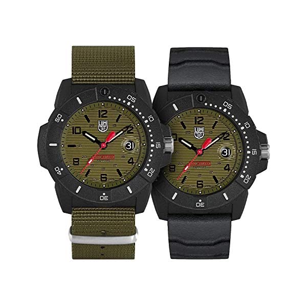 楽天i-selectionルミノックス Luminox 腕時計 時計 ウォッチ ネイビーシールズ アメリカ海軍 特殊部隊 メンズ 男性用 ミリタリー Luminox Mens Watch Navy Seal Magnifying Glass XS.3617.Set: 45mm Green, Black Dial Webbing Green Strap Water Resistance: 200 Meters