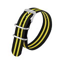 ~mbNX Luminox rv v EHb` XRbgLZ Y jp voh vxg oh xg ւoh ւxg ~^[ Luminox Men's Scott Cassell Black & Yellow Webbing NATO Nylon Strap Stainless Steel 2 Loops Watch Band