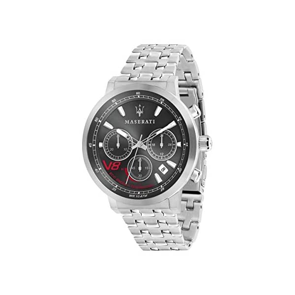 マセラティ 腕時計 R8873134003 ウォッチ 時計 アクセサリー グッズ 納車祝い プレゼント MASERATI Fashion Watch (Model: R8873134003) 人気の マセラティ 腕時計 はこちら ■海外より直輸入品となりますので、外箱に小傷・破れ等がある場合がございます。 　本体には影響ございませんので、予めご容赦ください。 ■携帯からの注文の際【納期目安】が表示されない場合もございます。 　納期の表示が確認出来ない商品に関しましては、お手数ですが、PCページより【納期目安】の確認をお願いします。 　また、携帯からのご注文のお客様は携帯電話の受信設定（フィルター）を必ずご確認下さいますようお願いいたします。マセラティ 腕時計 R8873134003 ウォッチ 時計 アクセサリー グッズ 納車祝い プレゼント MASERATI Fashion Watch (Model: R8873134003) ブランドMaserati製品型番R8873134003パート ナンバー8033288815723モデル年式2018形状Roundウィンドウ素材Mineralディスプレイ タイプAnalogクラスプ(留金)Deployment クラスプ(留金)ケース素材Stainless Steelケース直径44 millimetersケース厚11.4 millimetersバンド素材Stainless SteelバンドサイズMen's Standardバンド幅13 millimetersバンドカラーSilverダイヤルカラーGrayベゼル素材Stainless Steelベゼル機能StationaryカレンダーDate特別機能Second hand重さ5.29 OuncesムーブメントQuartz防水機能330 Feet ◆ 様々なギフトシーンにぴったりの商品を豊富に取り揃えております ◆プレゼント　ギフト　クリスマス　母の日　父の日　記念日　誕生日　お誕生日　誕生日プレゼント　敬老の日　記念品　結婚記念日　メモリアルギフト　お祝い　出産祝い　結婚式　結婚祝い　御祝　披露宴　引き出物　引出物　ウェディングギフト　ブライダルギフト　景品　賞品　コンペ景品　ゴルフコンペ　粗品　お中元　御中元　お歳暮　御歳暮　残暑見舞い　引越し　引っ越し祝い　引越し祝い　贈答品　入園祝い　入学祝い　卒業祝い　成人式　就職祝い　昇進祝い　定年退職記念　還暦祝い　卒業記念品　内祝　お返し　お礼　御礼　お祝い返し