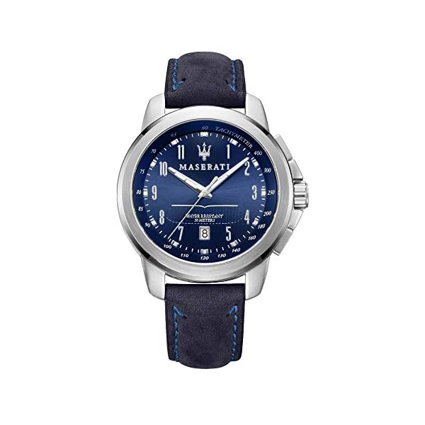 マセラティ 腕時計 R8851121003 ウォッチ 時計 アクセサリー グッズ 納車祝い プレゼント Maserati watch R8851121003 Man blue skin Tachometer