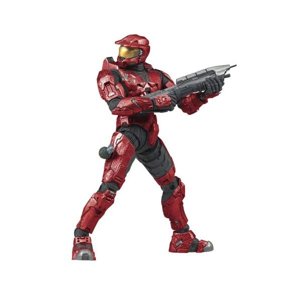 マクファーレン トイズ ヘイロー アクション フィギュア ダイキャスト Halo 3 Series 1 - Spartan Soldier Mark VI Armor (Red)
