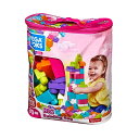 メガブロック ブロック おもちゃ 知育玩具 お誕生日プレゼント Mega Bloks Big Building Bag, Pink, 80 Piece|詳細画像