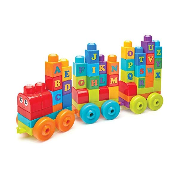 メガブロック 電車 きかんしゃ ブロック おもちゃ 知育玩具 お誕生日プレゼント Mega Bloks ABC Learning Train Building Set