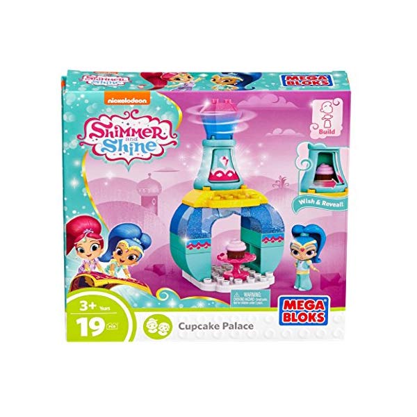 乐天商城 - メガブロック シマーとシャイン ブロック おもちゃ 知育玩具 お誕生日プレゼント Mega Bloks Shimmer and Shine Genie Palace Bottle Shine Sweet Treats Building Set