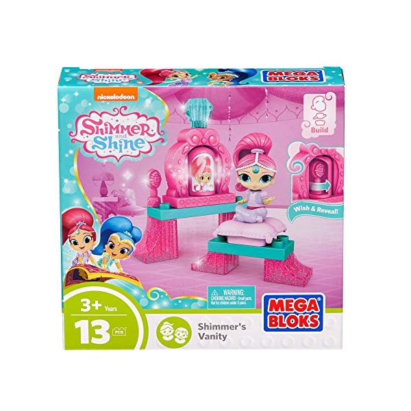 メガブロック シマーとシャイン ブロック おもちゃ 知育玩具 お誕生日プレゼント Mega Bloks Shimmer & Shine Shimmer Vanity Building Set