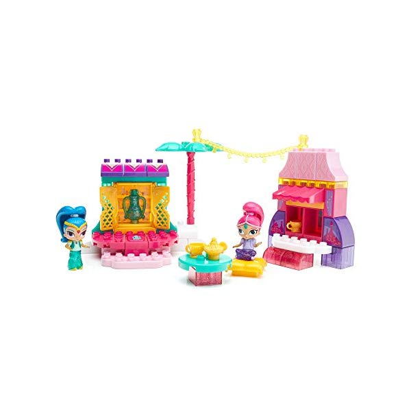 メガブロック シマーとシャイン ブロック おもちゃ 知育玩具 お誕生日プレゼント Mega Bloks Shimmer Shine Buildable Azar Bazaar Market Set