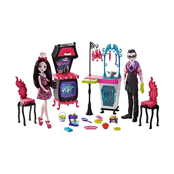 モンスターハイ ドール 人形 フィギュア 着せ替え おもちゃ グッズ MONSTER HIGH MONSTER FAMILY VAMPIRE KITCHEN PLAYSET & 2-PACK DOLLS