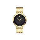 o[h MOVADO rv EHb` v Y jp ~[WA hbg Movado Men's Esperanza Yellow Gold Watch with a Concave Dot Museum Dial Gold/Black (Model 607059)