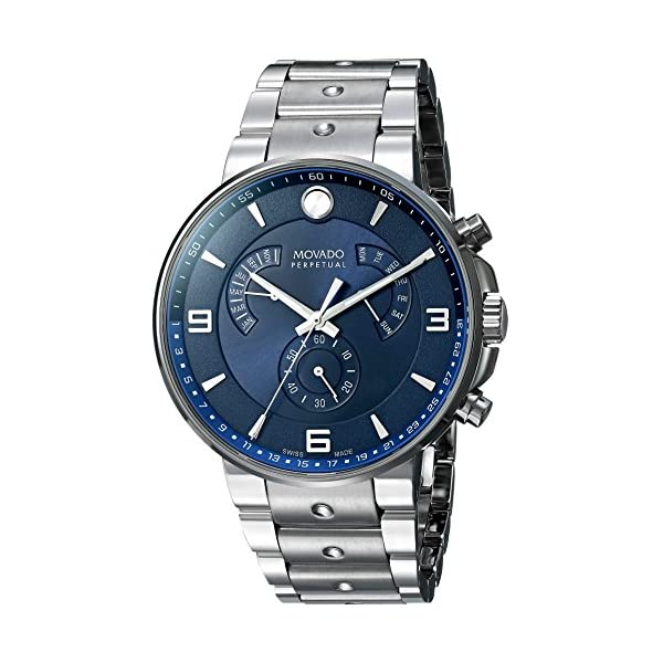 モバード MOVADO 腕時計 ウォッチ 時計 メンズ 男性用 アナログ Movado Men's 0607129 SE Pilot Analog Display Swiss Quartz Silver Watch