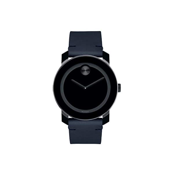 モバード MOVADO 腕時計 ウォッチ 時計 メンズ 男性用 ステンレス スチール Movado Men s Stainless Steel &Tr90 Swiss Quartz Watch with Leather Strap Blue 22 Model: 3600583 