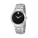 o[h MOVADO rv EHb` v Y jp ~[WA XeX X`[ Movado Museum Black Museum Dial Stainless Steel Mens Watch 0606367