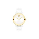 モバード MOVADO 腕時計 ウォッチ 時計 レディース 女性用 ステンレス スチール セラミック Movado Women's Stainless Steel & Ceramic Swiss Quartz Watch with Ceramic Strap White 16 (Model: 3600710)(2)