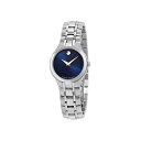 o[h MOVADO rv EHb` v fB[X p XeX X`[ Movado Blue Dial Stainless Steel Ladies Watch 0606370