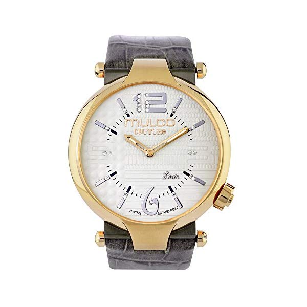 マルコ 腕時計 MULCO MW5-4234-212 レディース 女性用 ウォッチ Mulco Couture Ladies Slim Quartz Slim Analog Swiss Movement Women's Watch | Special Texture Design Sundial Display with Gold Accents | Genuine Italian Leather Band | Water Resistant
