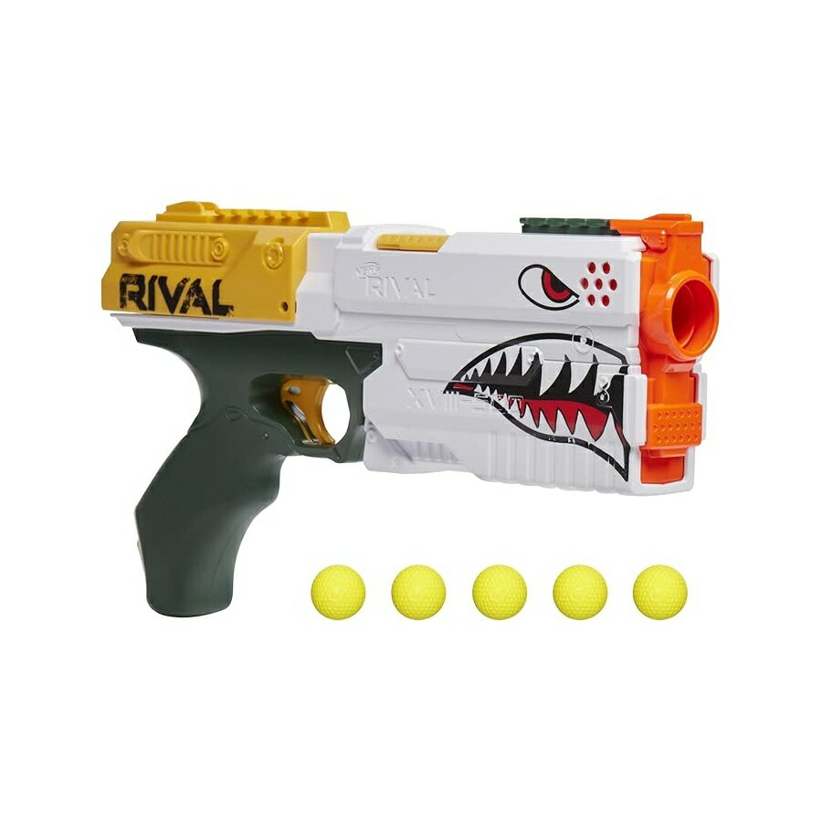 NERF ライバル クロノス XVIII-500 ブラスター 後装 ナーフ ライバル ラウンド 5 発 スプリング アクション 速度 90 FPS ホワイト カラー デザイン 対象年齢 14 歳以上 (限定) NERF Rival Kronos XVIII-500 Blaster, Breech-Load, 5 Nerf Rival Rounds, Spring