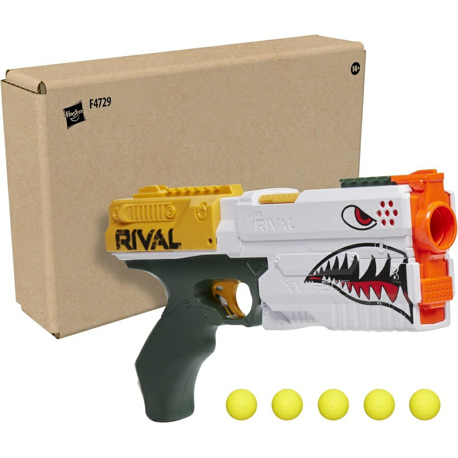 NERF ライバル クロノス XVIII-500 ブラスター 後装 ナーフ ライバル ラウンド 5 発 スプリング アクション 速度 90 FPS ホワイト カラー デザイン 対象年齢 14 歳以上 (限定) NERF Rival Kronos XVIII-500 Blaster, Breech-Load, 5 Nerf Rival Rounds, Spring 2