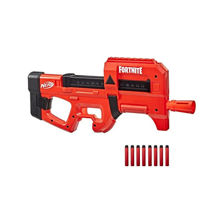 ナーフ フォートナイト コンパクト SMG 電動ダーツブラスター 対象年齢 8+ ウルトラレッドラップ ダーツ 8 本内部クリップ ナーフエリートフォームダーツ 8 本付き Nerf Fortnite Compact SMG Motorized Dart Blaster Age 8+, Ultra Red Wrap, 8-Dart Internal Clip,
