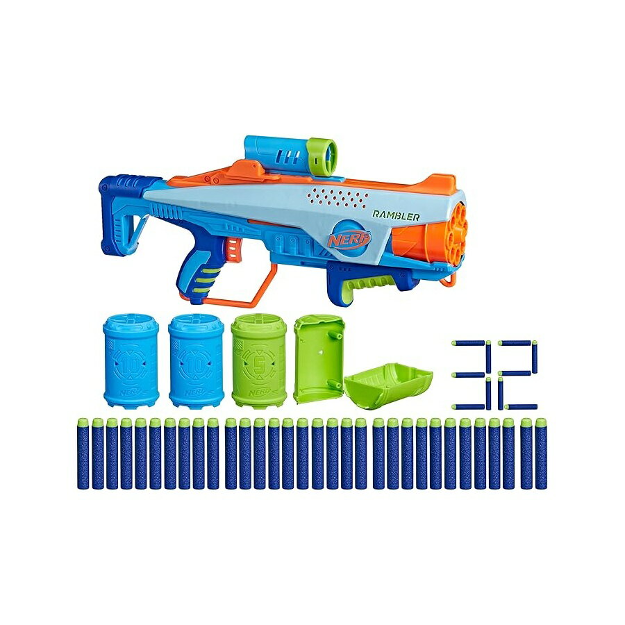 ナーフエリートジュニアルーキーパック イージープレイブラスター ナーフエリートダーツ32本 ターゲット4本 Nerf Elite Junior Rookie Pack, Easy Play Blaster, 32 Nerf Elite Darts, 4 Targets