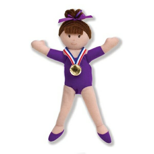 樂天商城 - ノースアメリカンベア North American Bear Company Girls on The Move Gymnast Brunette Finger Puppet ぬいぐるみ ベビー トイ