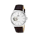 IGg rv or[m I[vn[g I[g}`bN  ORIENT RA-AG0002S10A v EHb` Orient 'Bambino Open Heart' Japanese Automatic Stainless Steel and Leather Dress Watch