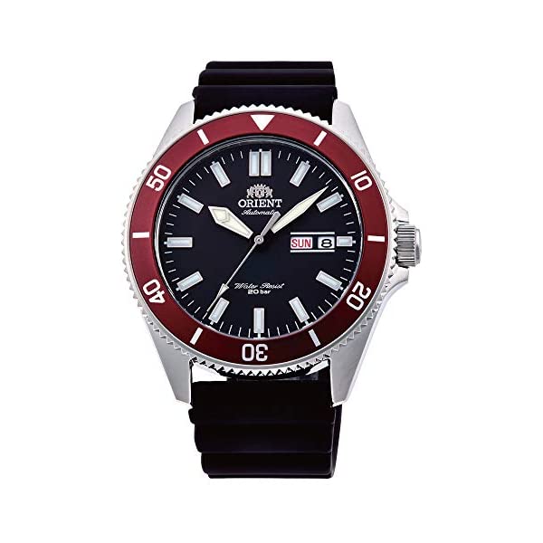 ꥨ ӻ ȥޥå ư   ORIENT RA-AA0011B19B  å Orient Men's Stainless Steel Automatic Watch with Rubber Strap, Black, 22 (Model: RA-AA0011B19B)