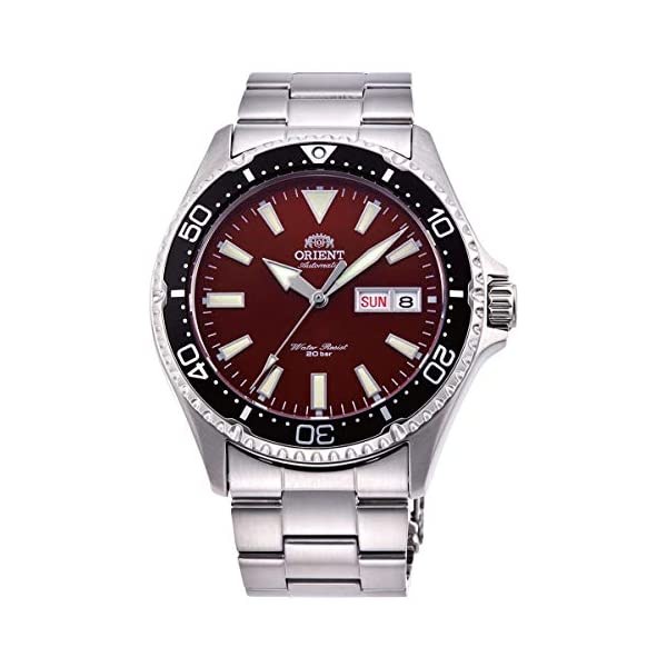 オリエント 腕時計 カマス オートマチック 自動巻き メンズ 男性用 ORIENT RA-AA0003R 時計 ウォッチ Orient RA-AA0003R Men's Kamasu Stainless Steel Black Bezel Red Dial Automatic Dive Watch