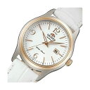 IGg rv I[g}`bN  fB[X p ORIENT FNR1Q003W v EHb` Orient NR1Q003W Women's Charlene Automatic TT Rose Gold Plated White Leather Strap Watch