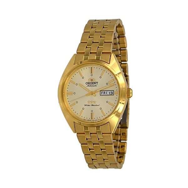 オリエント 腕時計 スリースター 3スター オートマチック 自動巻き メンズ 男性用 ORIENT RA-AB0E12R 時計 ウォッチ Orient RA-AB0E04G Men 039 s 3 Star Gold Tone Stainless Steel Gold Dial Day Date Automatic Watch