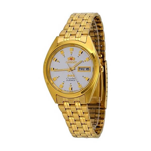 ꥨ ӻ ꡼ 3  ȥޥå ư   ORIENT FAB00001W  å Orient #FAB00001W Men's 3 Star Standard Gold Tone Silver Dial Automatic Watch