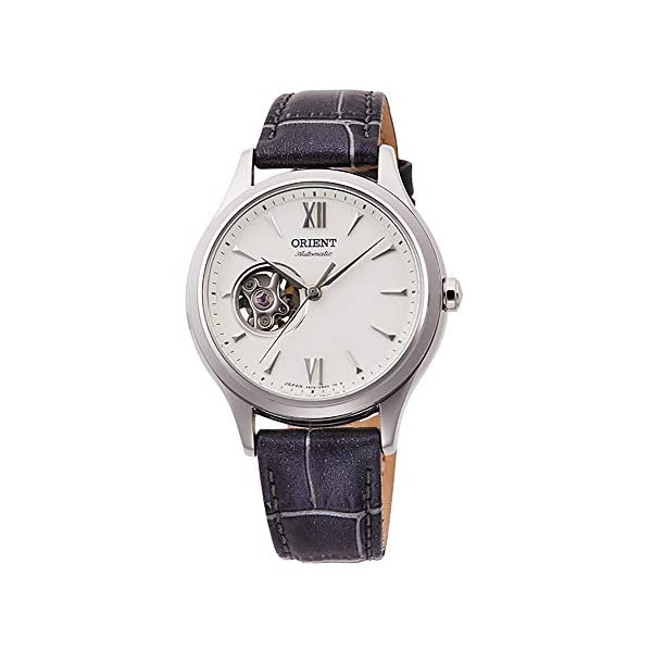 ꥨ ӻ 쥬ȥ쥯 ץϡ ǥ  ORIENT RA-AG0025S  å Orient Ladies Elegant Collection Open Heart Grey Leather Watch RA-AG0025S