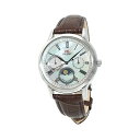 IGg rv NH[c ORIENT KA0005A v EHb` ORIENT 'Sun & Moon' Pearl Dial Roman Indices Brown Leather Lady Quartz KA0005A