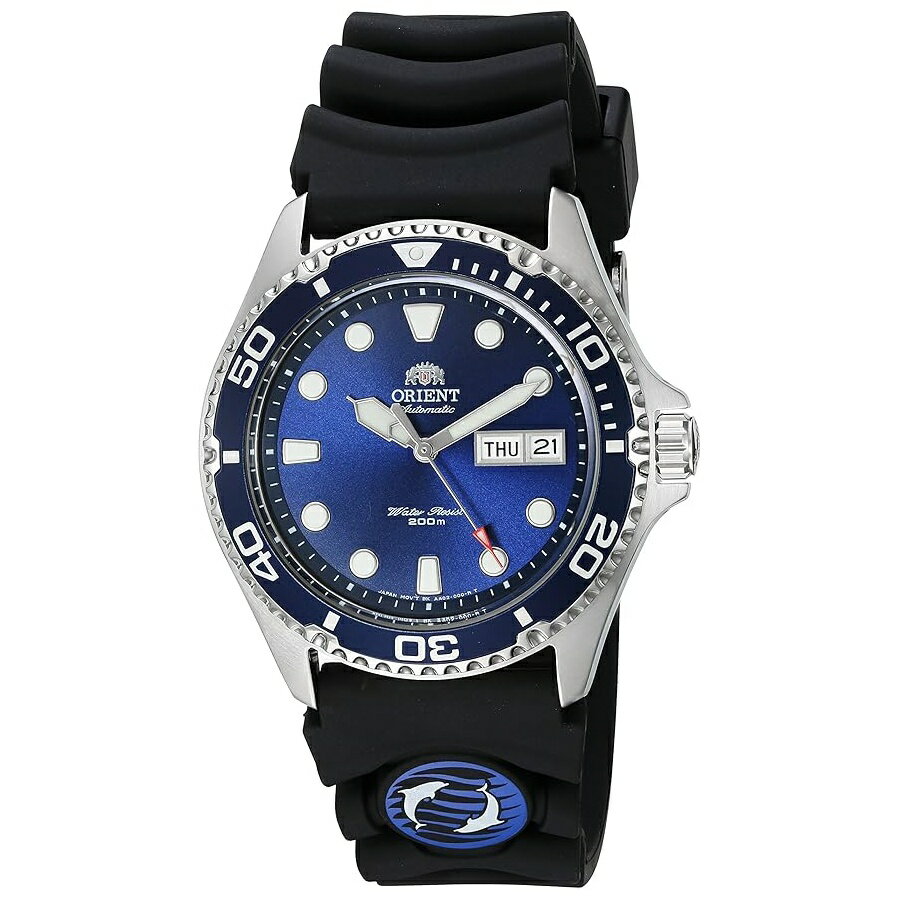 Orient メンズ 'Ray II ラバー' 日本製自動巻きステンレススチール ダイビングウォッチ カラー: シルバートーン (モデル: FAA02008D9) Orient Men's 'Ray II Rubber' Japanese Automatic Stainless Steel Diving Watch, Color:Silver-Toned (Model: FAA02008D9)