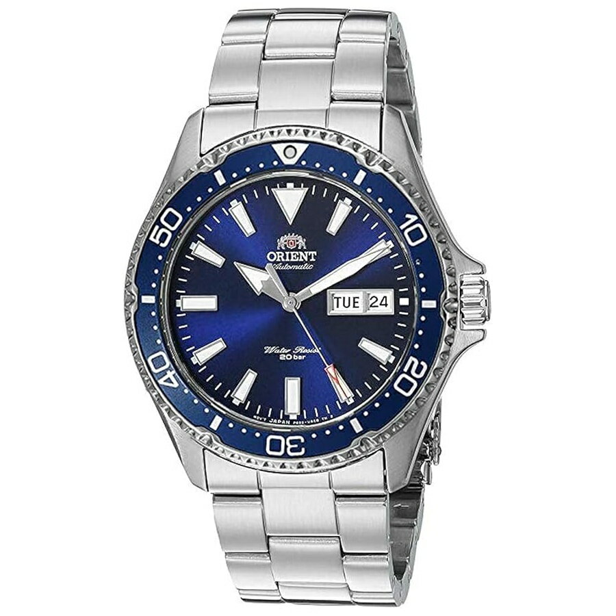 Rakuten - オリエント メンズ カマス ステンレススチール 自動潜水時計 サファイアクリスタル付き Orient Men's Kamasu Stainless Steel Automatic Diving Watch with Sapphire Crystal