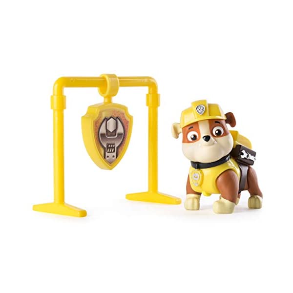 パウパトロール おもちゃ グッズ レスキュー 知育玩具 映画 ラブル ブルドーザー チョロQ Paw Patrol - Pull Back Pup - Rubble