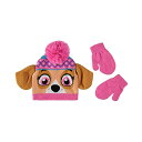 パウパトロール スカイ ニット帽 帽子 キットキャップ 手袋 グローブ 防寒 キッズ 子供 Nickelodeon Girls' Toddler Paw Patrol Hat and Mittens Cold Weather Set (Skye/Pink, Age 2-4)