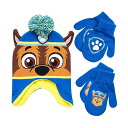 パウパトロール チェイス ニット帽 帽子 キットキャップ 手袋 グローブ 防寒 キッズ 子供 Nickelodeon Boys Paw Patrol Winter Hat, 2 Pair Gloves or Mittens (Toddler/Little Boys)