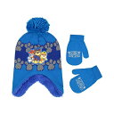 パウパトロール ニット帽 帽子 キットキャップ 手袋 グローブ 防寒 キッズ 子供 Nickelodeon Boys Winter Hat Set, Paw Patrol's Marshall, Chase and Rubble Toddler Beanie and Mittens for Kids Age 2-4