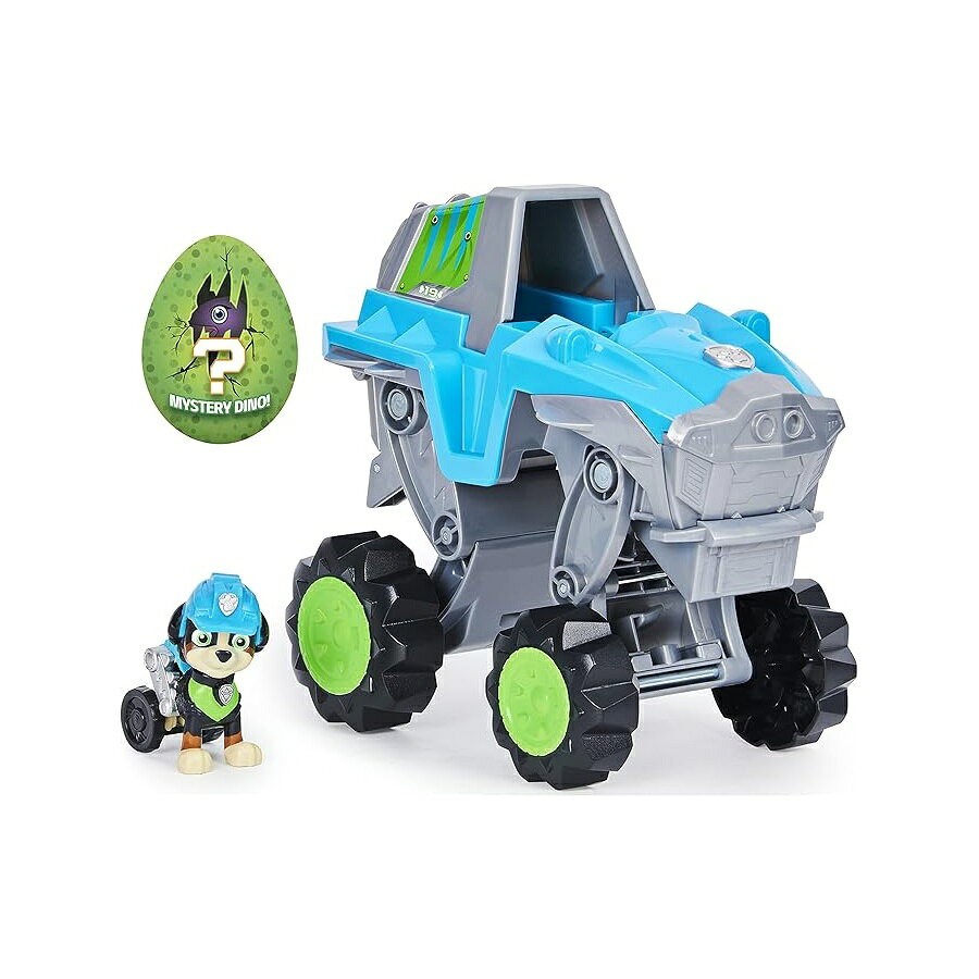 パウパトロール おもちゃ グッズ 知育玩具 プレゼント ディノ・レスキュー・レックスの変身車両 ミステリー恐竜フィギュア付き Paw Patrol, Dino Rescue Rex’s Transforming Vehicle with Mystery Dinosaur Figure
