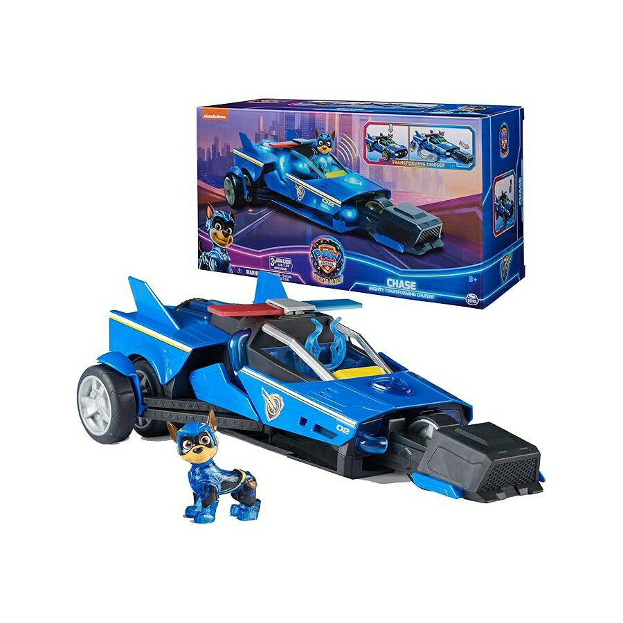 他の パウパトロール はこちら Paw Patrol: The Mighty Movie, Chase's Mighty Transforming Cruiser with Mighty Pups Action Figure, Lights and Sounds, Kids Toys for Boys & Girls 3+パウ・パトロール: マイティ・ムービー、チェイスのマイティ・トランスフォーミング・クルーザー、マイティ・パプス付きアクションフィギュア、ライトとサウンド、男の子と女の子向けの子供の 3+発送までの目安5〜15日　営業日以内に発送※12月、連休等は物流が混雑し、遅延する場合がございます。予めご了承ください。 商　品　情　報 メーカー Spin Master 商品名（英語） Paw Patrol: The Mighty Movie, Chase's Mighty Transforming Cruiser with Mighty Pups Action Figure, Lights and Sounds, Kids Toys for Boys & Girls 3+ 商品名（翻訳） パウ・パトロール: マイティ・ムービー、チェイスのマイティ・トランスフォーミング・クルーザー、マイティ・パプス付きアクションフィギュア、ライトとサウンド、男の子と女の子向けの子供の 3+ 商品詳細 ・ライト、サウンド、変身: チェイスをシートにクリップすると、同期したライトとサウンドが作動します。次に、チェイスを押し下げて、エキサイティングな車両の変形を起動してレスキューモードにします・マイティパプスのアクションフィギュア: パウ・パトロール: マイティ映画の制服を着たこのユニークなチェイスの のフィギュアは、車に乗っているときに光る半透明のパーツが特徴の必須アイテムです・パウ・パトロール映画の車両: 本物のディテールとスタイリングでデザインされた、チェイス マイティ トランスフォーミング クルーザーの外観マイティムービーでおなじみのエキサイティングなパウパトロールカーのように・すべて集めましょう： のトラック、アクションフィギュア、ダイキャストカー、恐竜の 、ぬいぐるみ、ボードゲーム、ジグソーパズルなどで、女の子と男の子のためのパウパトロールの のコレクションを広げましょう・教育学習玩具：パウパトロールの就学前 は、人形や人形の代わりに の車、フィギュア、プレイセットでのごっこ遊びが大好きなお子様への素晴らしい贈り物になります。列車セット・内容物：フィギュア1体、車両1台 ※メーカーより頂いた商品説明を翻訳しております。翻訳による差異はご了承ください。 ◆ 様々なギフトシーンにぴったりの商品を豊富に取り揃えております ◆ プレゼント　ギフト　クリスマス　母の日　父の日　記念日　誕生日　お誕生日　誕生日プレゼント　敬老の日　記念品　結婚記念日　メモリアルギフト　お祝い　出産祝い　結婚式　結婚祝い　御祝　披露宴　引き出物　引出物　ウェディングギフト　ブライダルギフト　景品　賞品　コンペ景品　ゴルフコンペ　粗品　お中元　御中元　お歳暮　御歳暮　残暑見舞い　引越し　引っ越し祝い　引越し祝い　贈答品　入園祝い　入学祝い　卒業祝い　成人式　就職祝い　昇進祝い　定年退職記念　還暦祝い　卒業記念品　内祝　お返し　お礼　御礼　お祝い返し