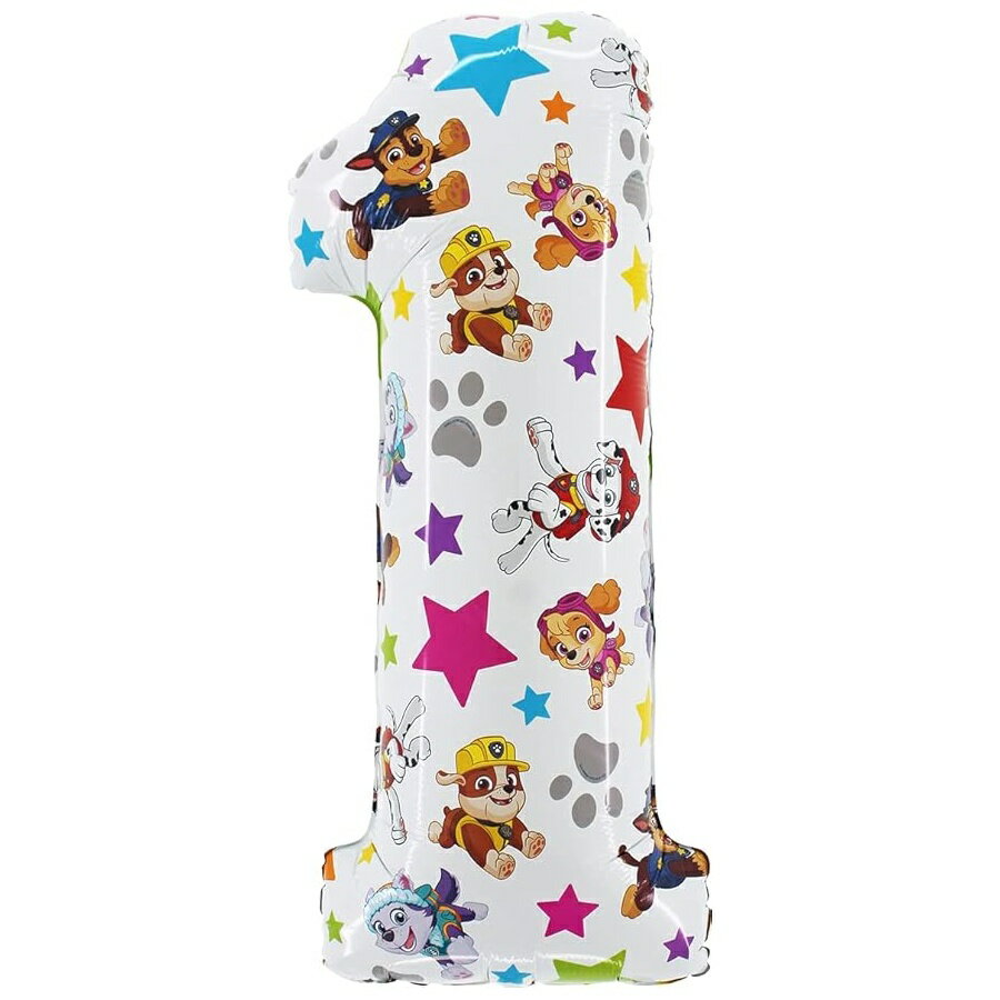 Rakuten - パウパトロール おもちゃ グッズ 知育玩具 プレゼント Toyland 26 インチ ナンバー ホイルバルーン キッズ パーティー バルーン 番号 (番号 1) Toyland 26 Inch Paw Patrol Number Foil Balloon Kids Party Balloons Number 1-6 Available (NUMBER 1)