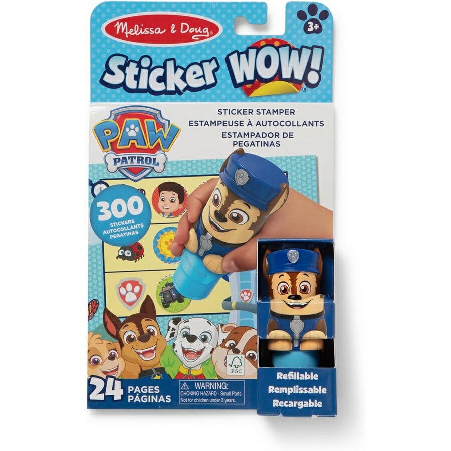 Rakuten - パウパトロール おもちゃ グッズ 知育玩具 プレゼント Melissa & Doug ステッカー Wow! 24 ページ アクティビティ パッドとステッカー 300 枚 アート アンド クラフト フィジェット トイ コレクターズ キャラクター ? チェイス ? FSC 認定 Melissa & Doug