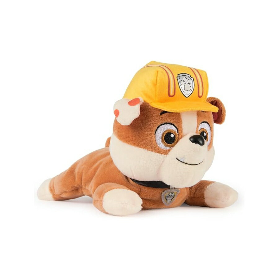 パウパトロール おもちゃ グッズ 知育玩具 プレゼント GUND ラブル ぬいぐるみ 公式ラウンジ ラブル ぬいぐるみ 重みのあるぬいぐるみ 対象年齢 1 歳以上の感覚玩具 8 インチ Paw Patrol GUND Rubble Plush, Official Lounging Rubble Plush Toy, Weighted