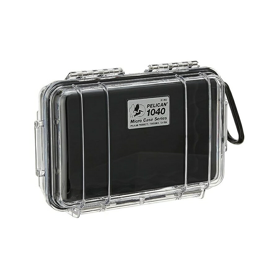 ペリカン 1040 マイクロケース (ブラック/クリア) Pelican 1040 Micro Case (Black/Clear)