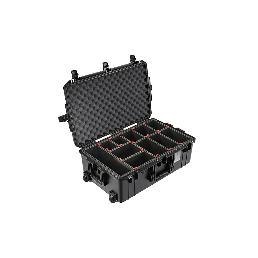 Rakuten - ペリカン エア 1595 ケース Trekpak ディバイダー付き (ブラック) Pelican Air 1595 Case with Trekpak Divider (Black)
