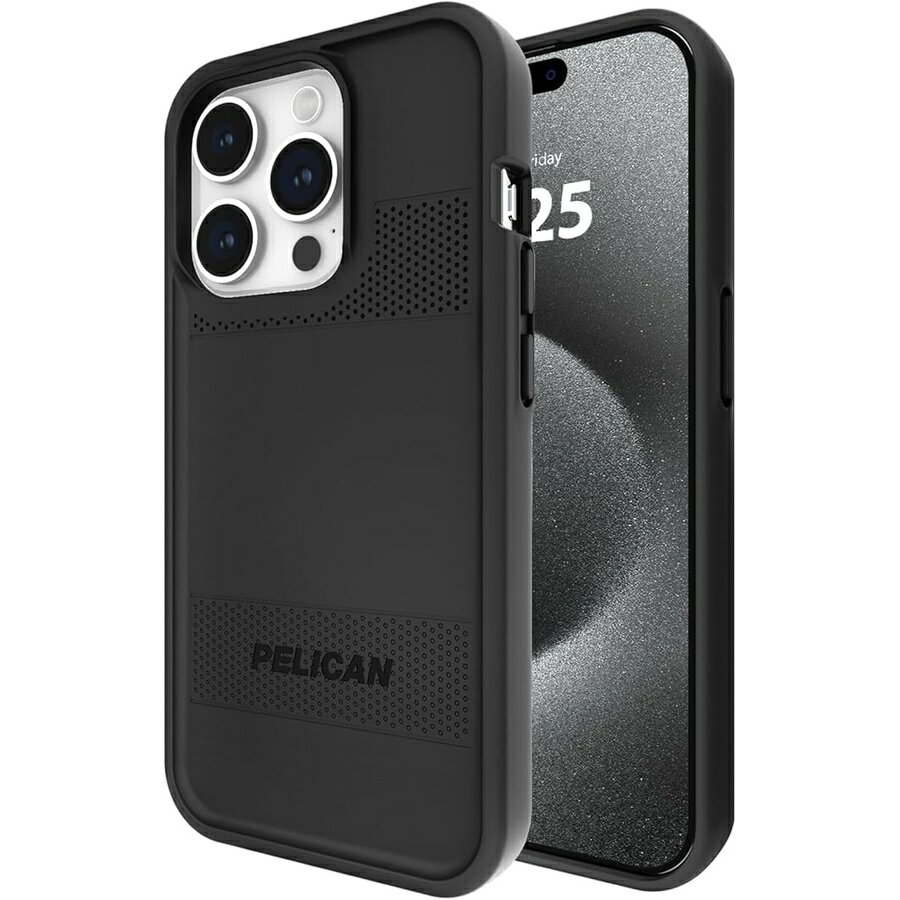 Rakuten - ペリカン プロテクター シリーズ iPhone 15 Pro ケース 6.1 インチ [MagSafe 対応] 磁気スマホケース アンチスクラッチテクノロジー [16 フィート MIL グレード落下保護] iPhone 15 Pro 用保護カバー ブラック Pelican Protector Series iPhone 15 Pro Case 6.1