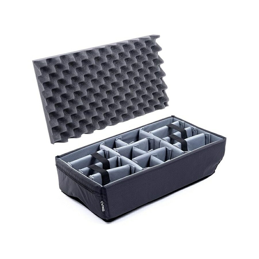 Rakuten - ペリカン カラー ケース 1510 プロテクター ケース用のグレーのパッド入りディバイダー セット ColorCase Gray Padded Divider Set for the Pelican 1510 Protector case.