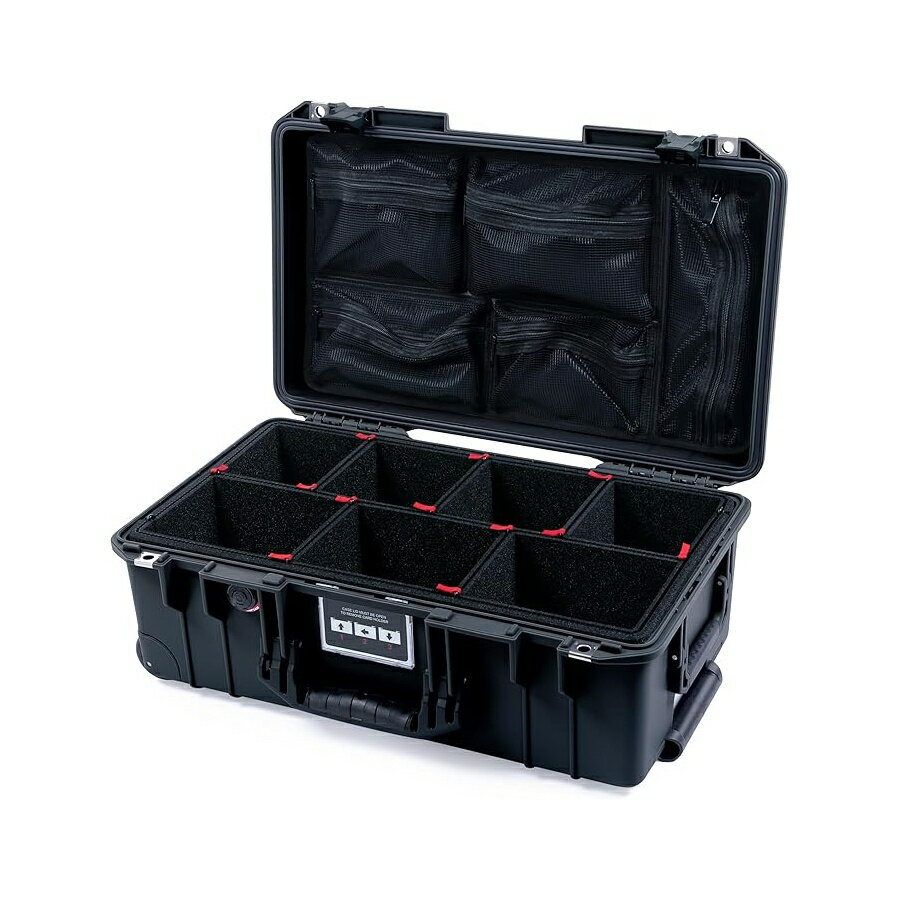 ペリカン エア 1535 ブラック 機内持ち込みケース TrekPak ディバイダー システムとメッシュ蓋オーガナイザー付き Black Pelican Air 1535 Carry-on Case with TrekPak Divider System & Mesh Lid Organizer キャリーケース