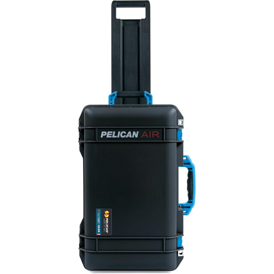ペリカン エア 1535 ブラック 機内持ち込みケース ブルーのハンドルとラッチ Black Pelican Air 1535 Carry-on Case Comes empty Blue Handles & Latches キャリーケース