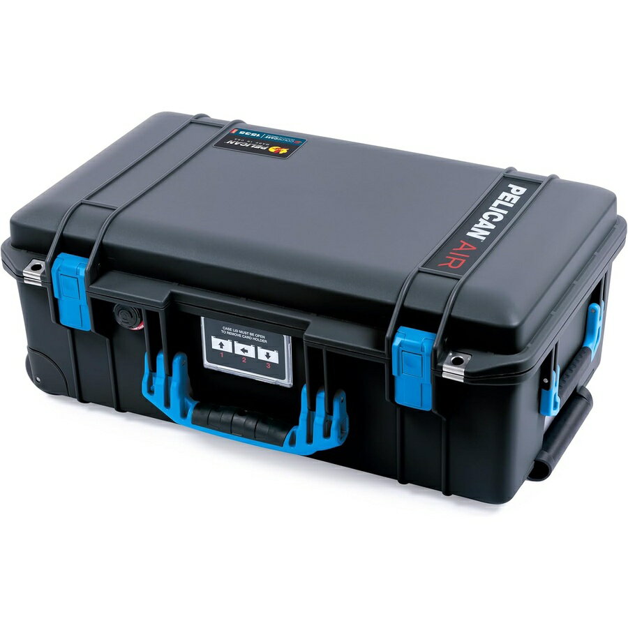 ペリカン エア 1535 ブラック 機内持ち込みケース ブルーのハンドルとラッチ Black Pelican Air 1535 Carry-on Case Comes empty Blue Handles & Latches キャリーケース 2