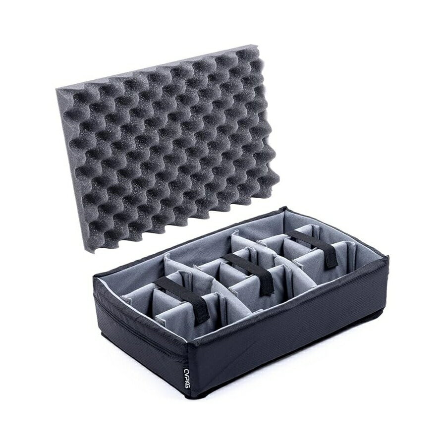 乐天商城 - ペリカン カラー ケース 1450 プロテクターケース用のグレーのパッド入りディバイダーセット ColorCase Gray Padded Divider Set for The Pelican 1450 Protector case.